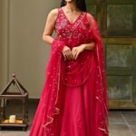 Pink Silk Handwork Anarkali