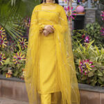 Mustard Silk Yellow Kurta Set