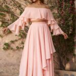 BABY PINK GINGHAM LAYERED DRESS
