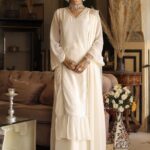 OFF WHITE KURTA SHARARA SET
