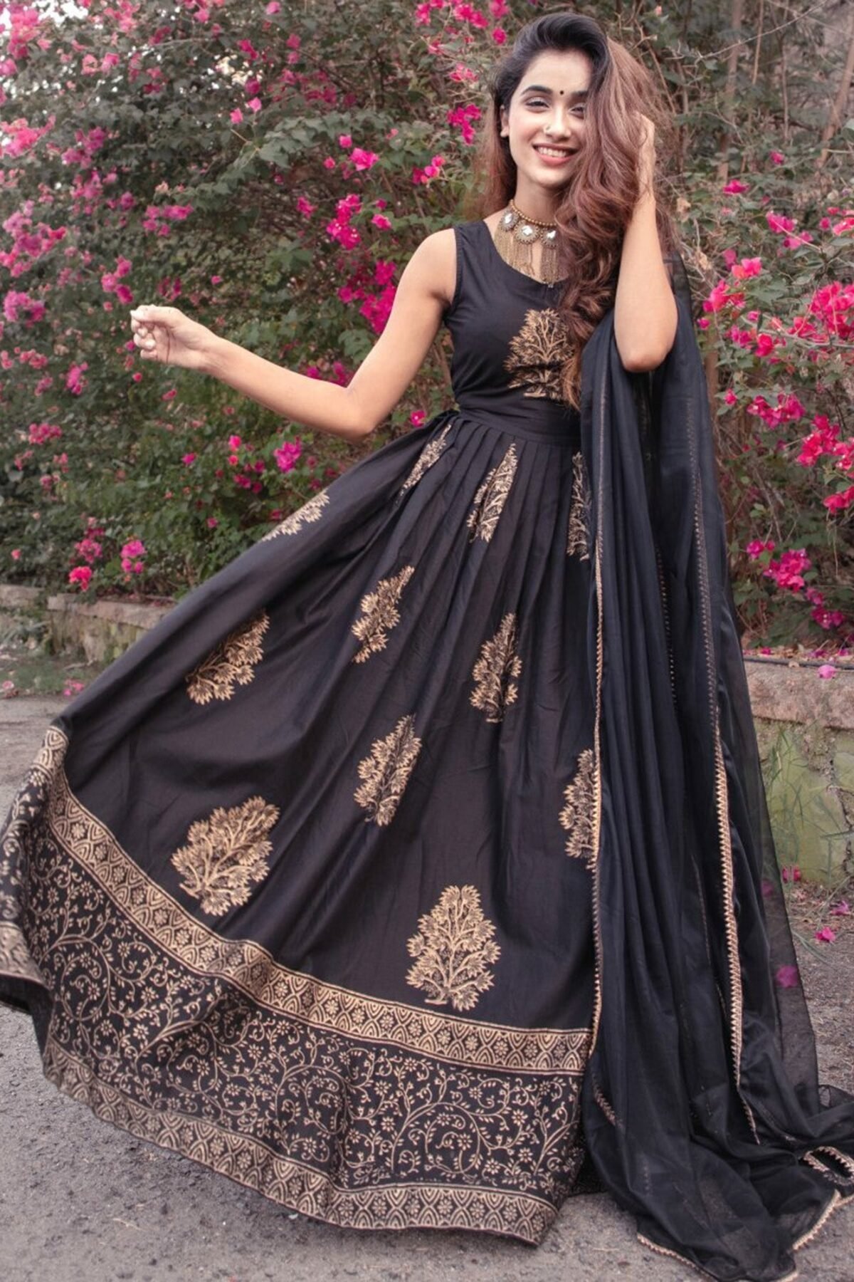 Gold Block Dress Set