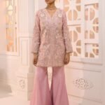 Zoya blush jacket kurta and sharara set
