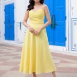 Sunshine Checked Midi Dress