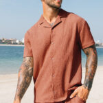 Eivissa Relaxed Fit Shirt In Rust
