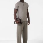 Signature Zip Tee in Monaco Beige