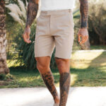 Beaufort Stretch Chino Shorts in Beige
