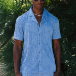 Relaxed Fit Wave Shirt in Blue
