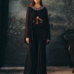 Plume black tassel top and palazzo