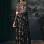 Glacia black printed anarkali set