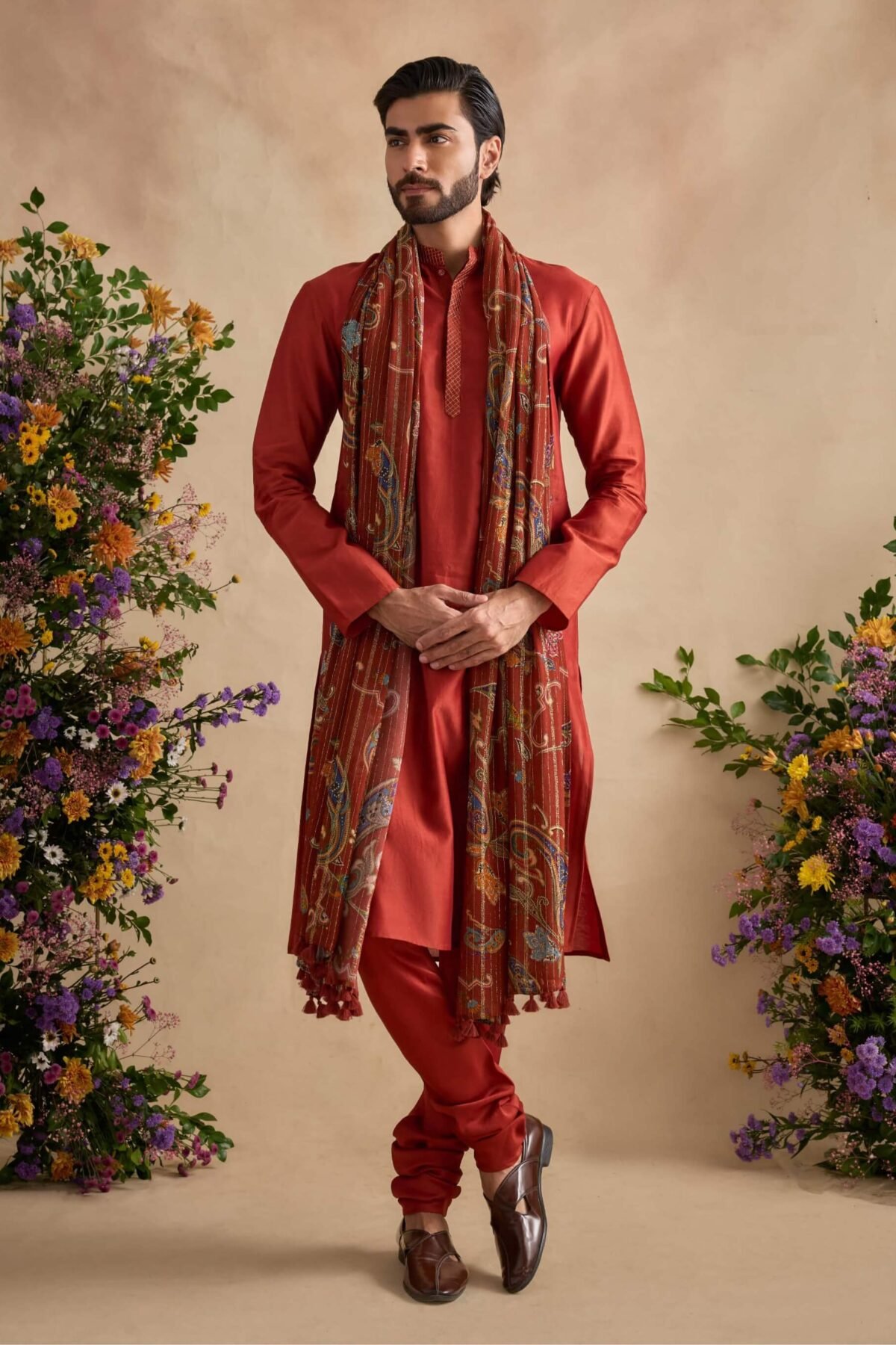 Aarush orange kurta set