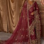 Vintage nizami scarlet sari set