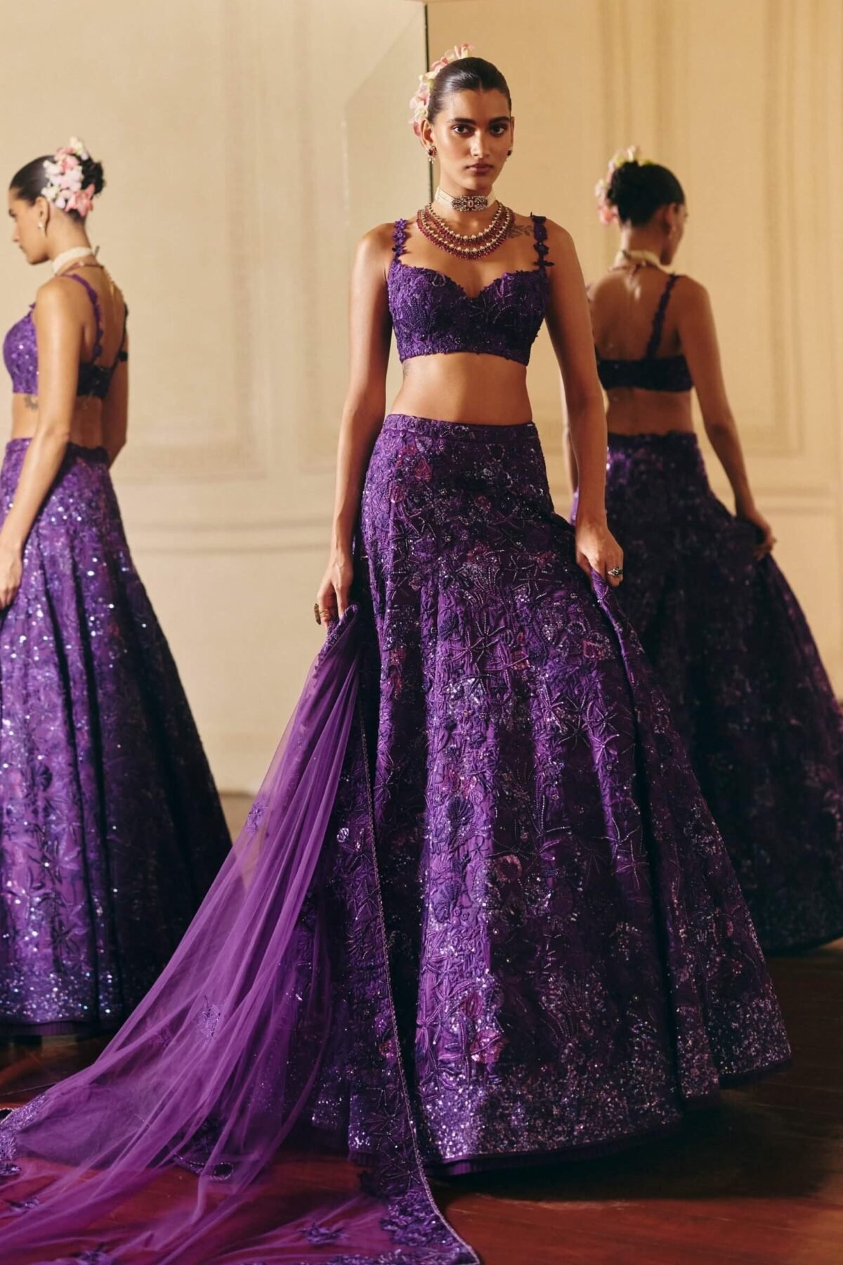 Emma purple lehenga set