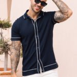 Luciano Knit Shirt in Navy