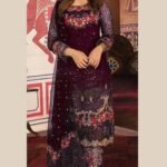 Purple Net Fabric Ready To Wear Nepali Fashion Salwar Kameez
