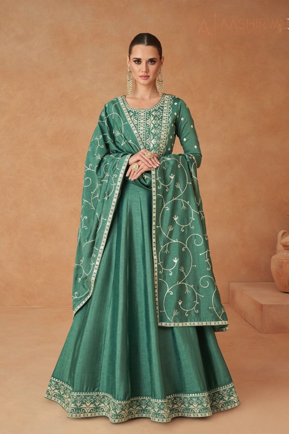 Wedding Anarkali Dress With Dupatta for Party Wear Suit
