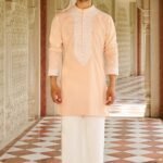 Nirvan peach kurta and pants