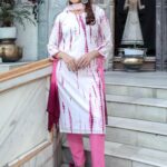 Pink Shibori Kurta Set