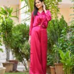 Magenta Satin Co-Ord Set