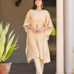 Parmesan Yellow Muslin Kaftan Set