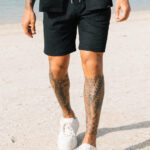 Eivissa Slim Stretch Shorts in Black