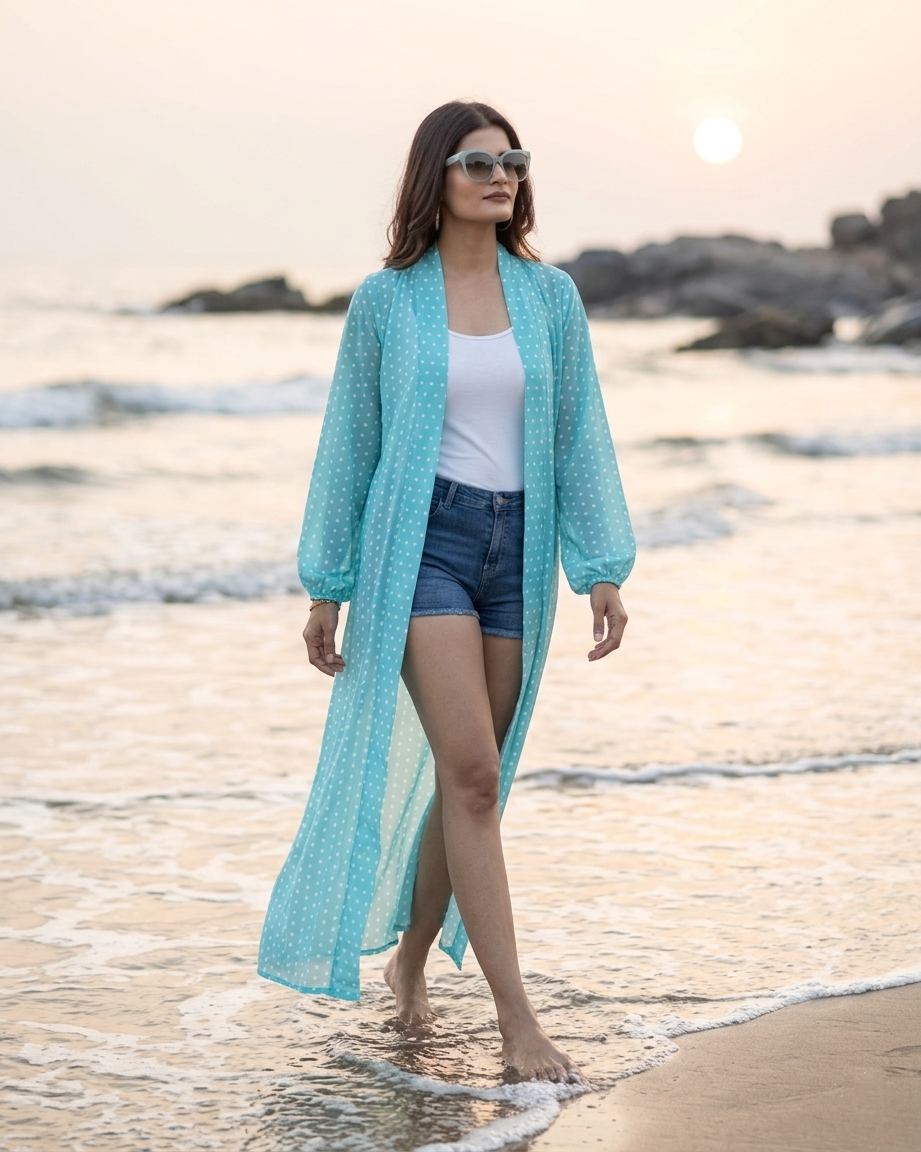 Beautiful Polka Dots Shrug For Women