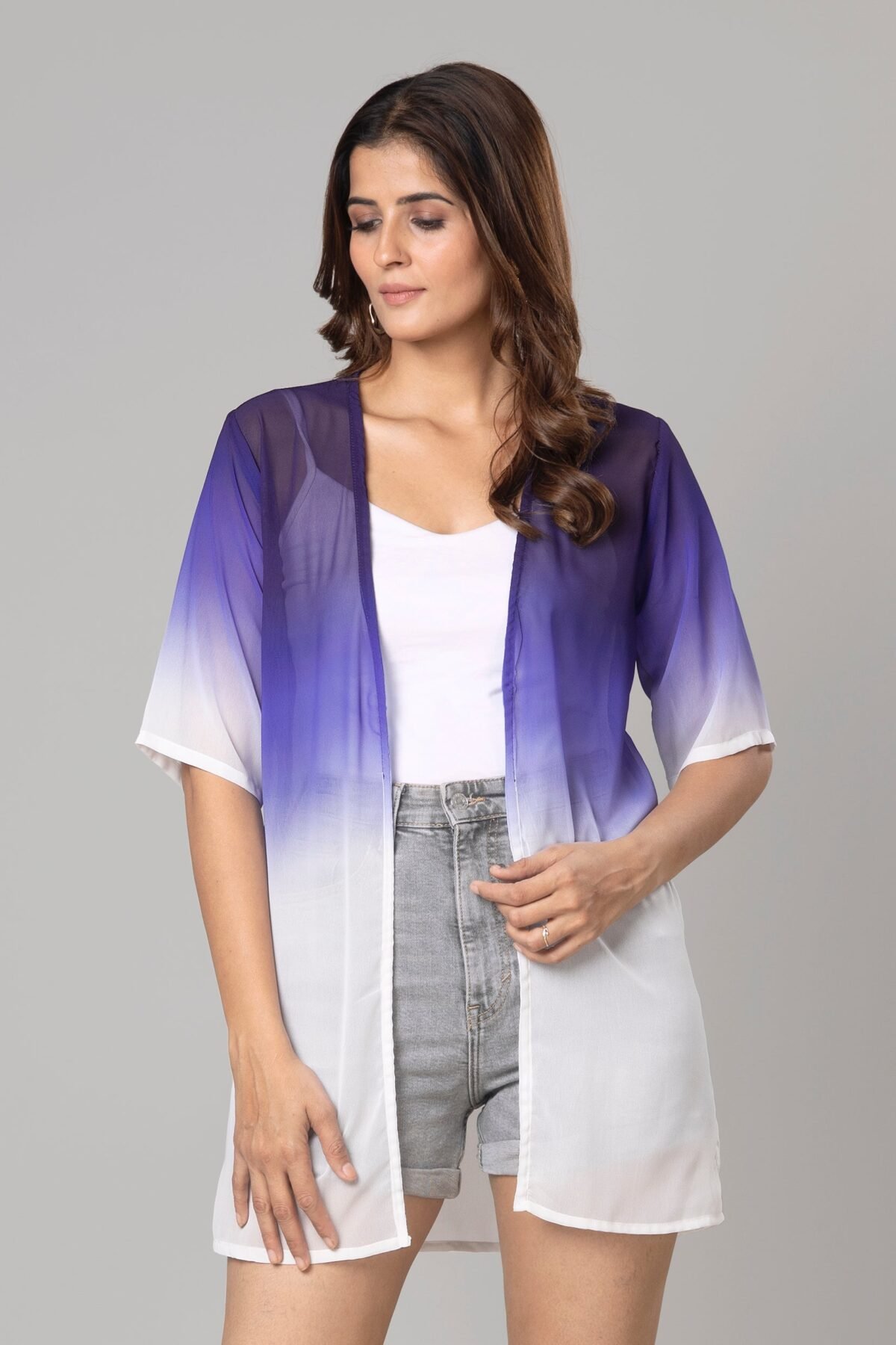 Stylish Ombre Shrug For Woman