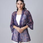 Winter Leaf Romentic Tie-Up Waist Shrug For Woman