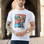 Men Chest Graphic Print Round Neck Half Sleeve Regular Fit T-Shirt