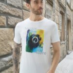 Men Round Neck Half Sleeve Regular Fit Camera Graphic Print T-Shirt