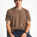 Coffee Terrain Textured T-Shirt