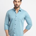 Mens Slim Fit Printed Cotton Shirt