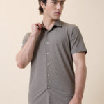 Men Premium Solid Polo Collar Half Sleeves Regular Fit Shirt