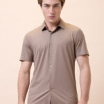 Men Premium Solid Polo Collar Half Sleeves Regular Fit Shirt