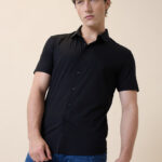 Mens Premium Solid Polo Collar Half Sleeves Regular Fit Shirt