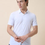 Mens Premium Solid Polo Collar Half Sleeves Regular Fit Shirt