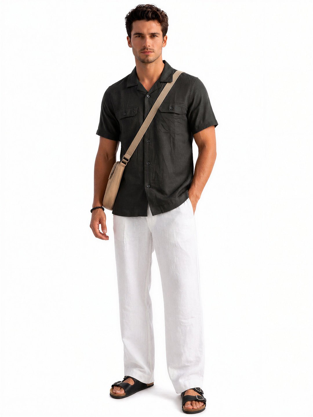 Black Solid Utility Shirt