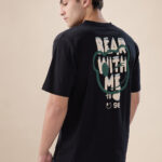 Black Bear Oversized Backprint Tshirt
