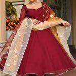 BROWN OMBRE ANARKALI SET