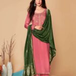 Evening-Ready Shalwar Kameez Women in Soft Pink