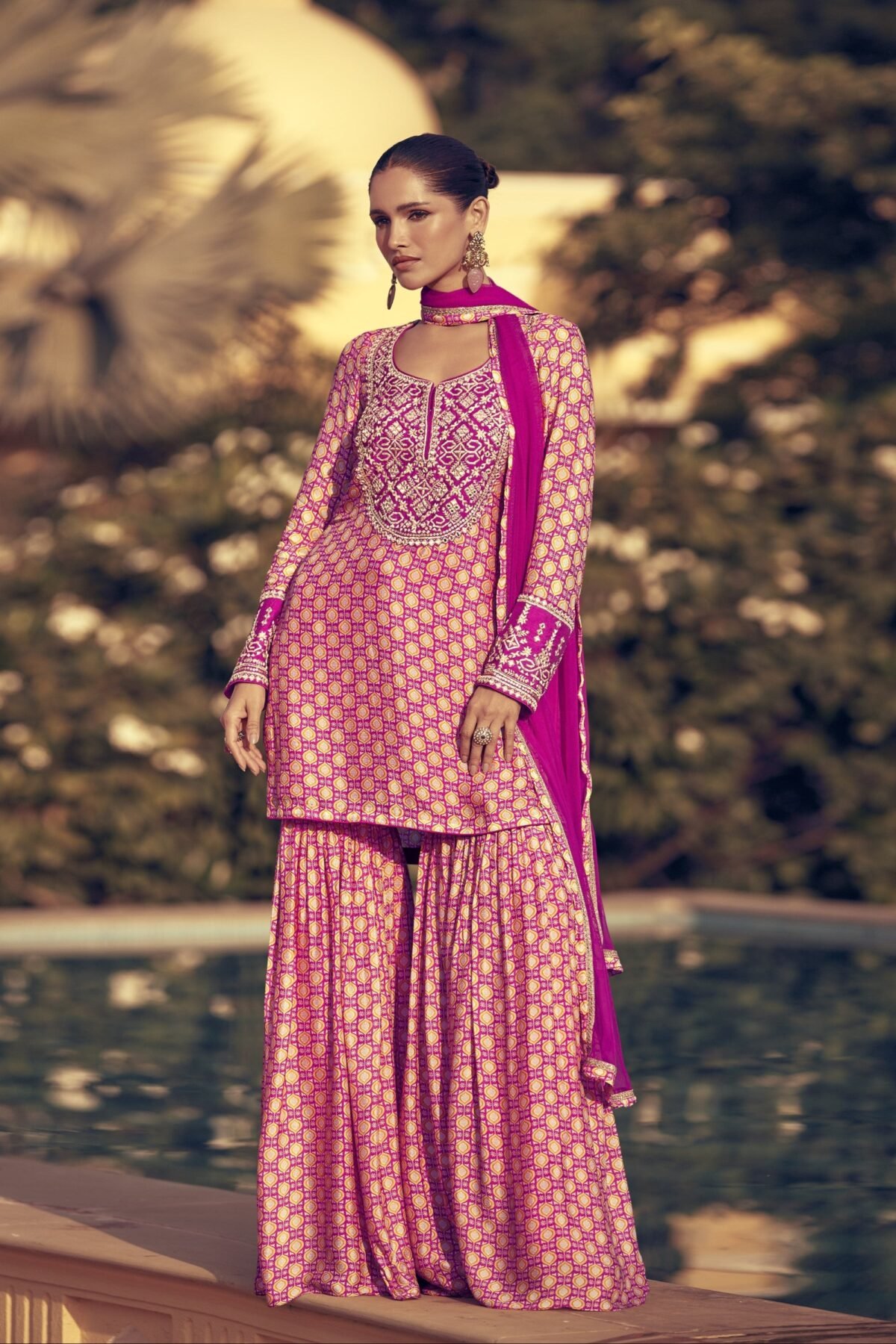 Wedding-Ready Light Pink Sharara Outfit For Women