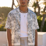 Tabo Toile de Jouy Print Shirt in Blue