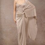 Golden Light Crystal Concept Saree