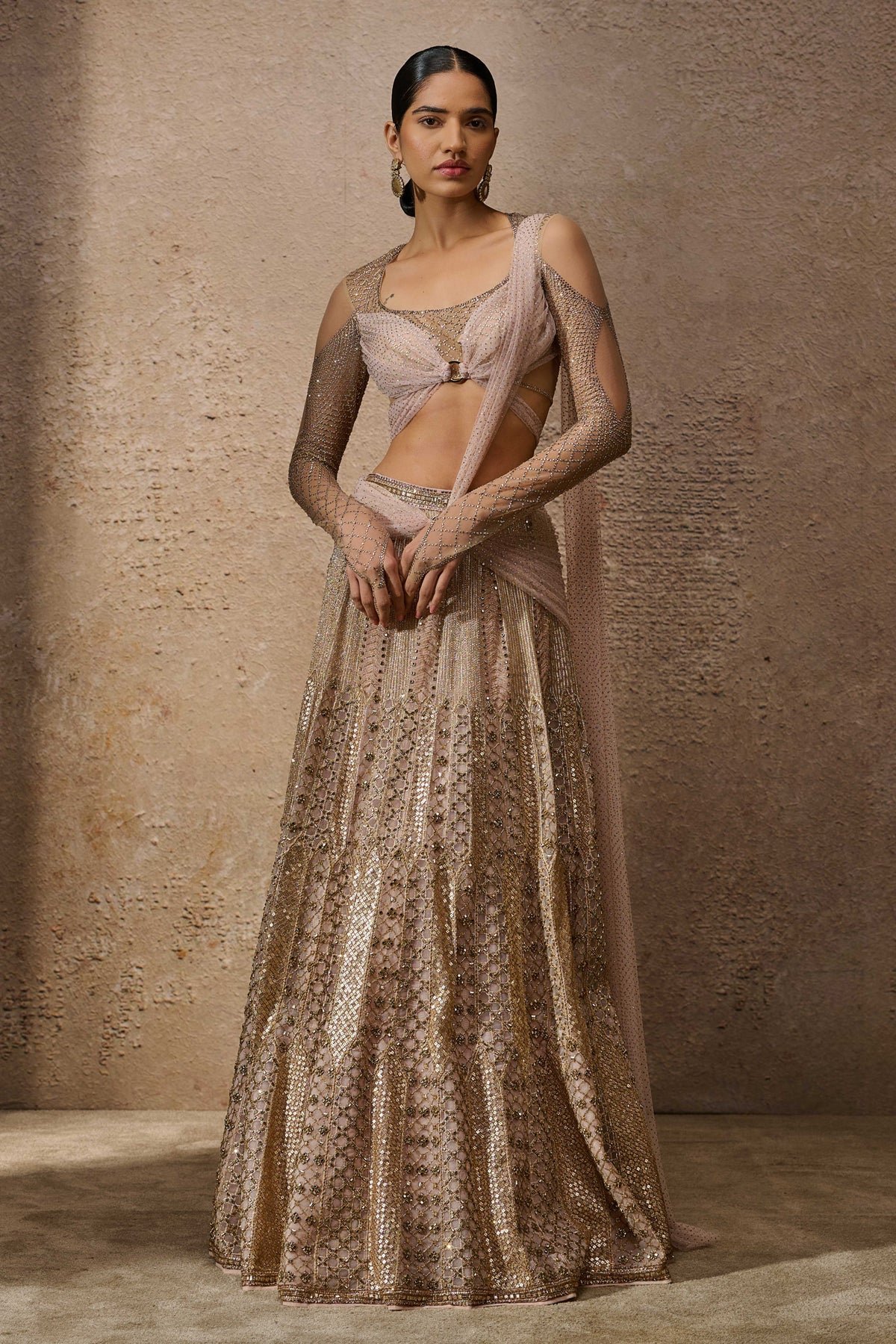 Otherworldly Architecture Inspired Sculpted Concept Saree