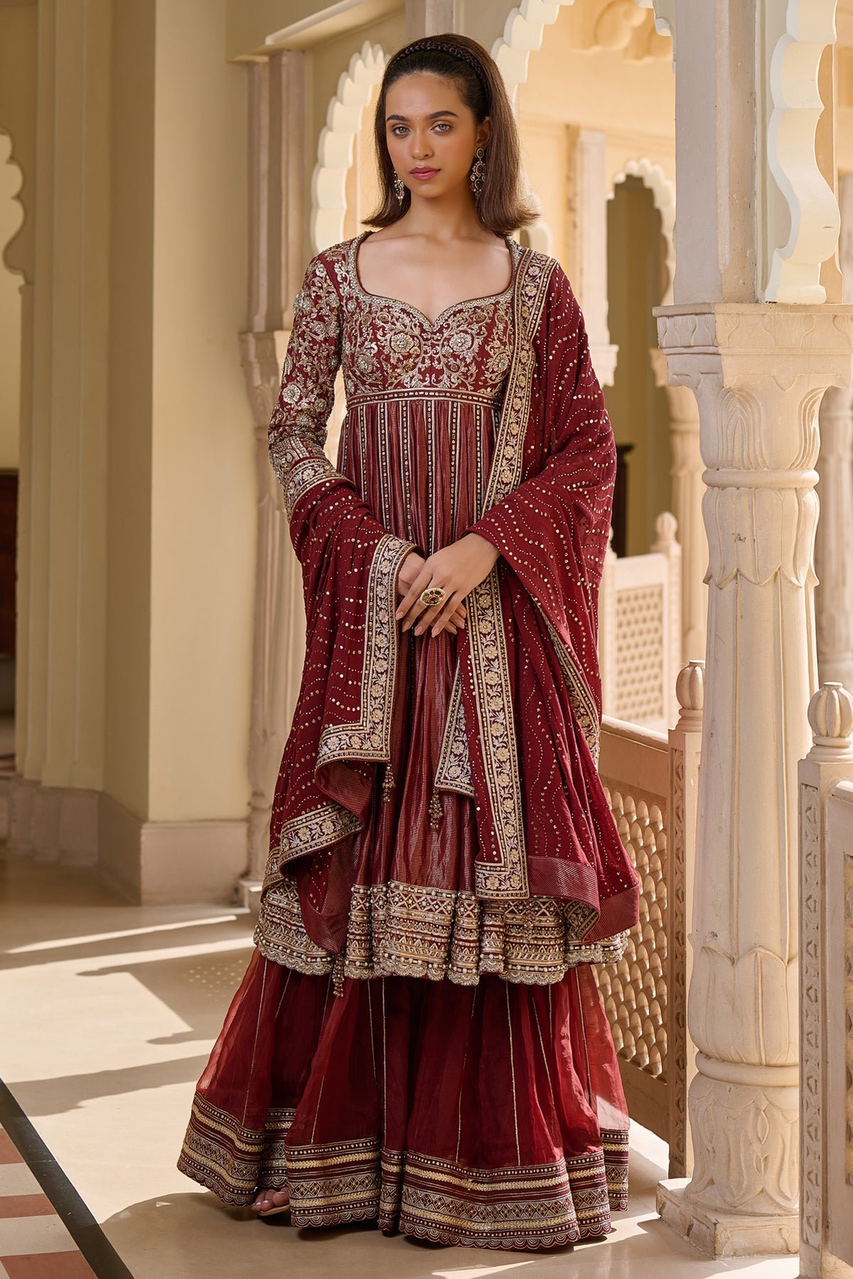 Quintessence Bidri Sharara Set
