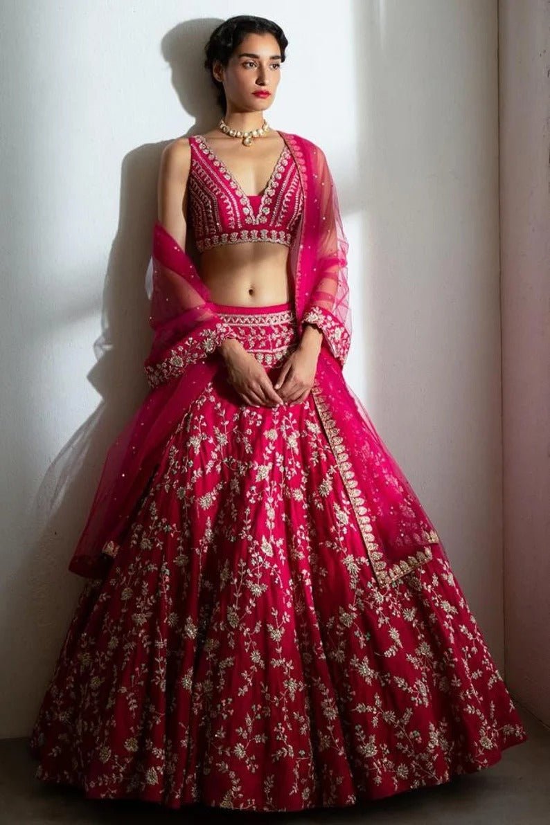Pink   Party Wear  Georgette Embroidery Sequence  Work Lehenga Choli For Women Or Girls ,   Western Wear