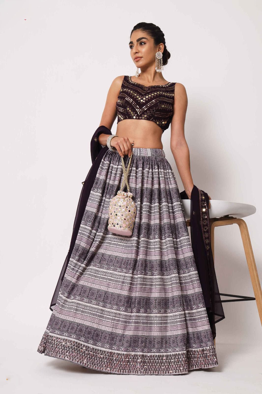 Designer Black Color Lehenga Choli With   Embroidery Work  Wedding Party Wear Lehenga Choli With Dupatta