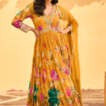 Yellow Anarkali Suit with Premium Chinon Silk Dupatta Dresses
