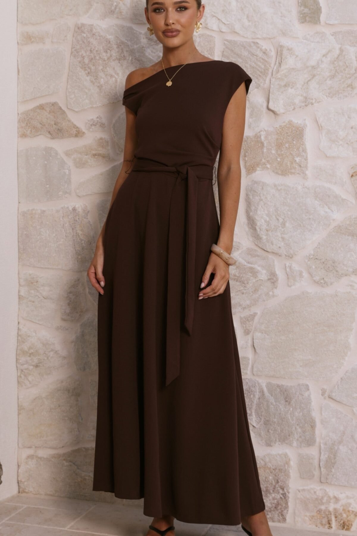 Gemma Maxi Dress - Chocolate