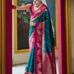 Prussian Blue Celebration Saree