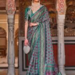Turquoise Blue Premium Patola Celebration Saree